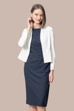 【コットン混 接触冷感】サッシュ付きTドレス