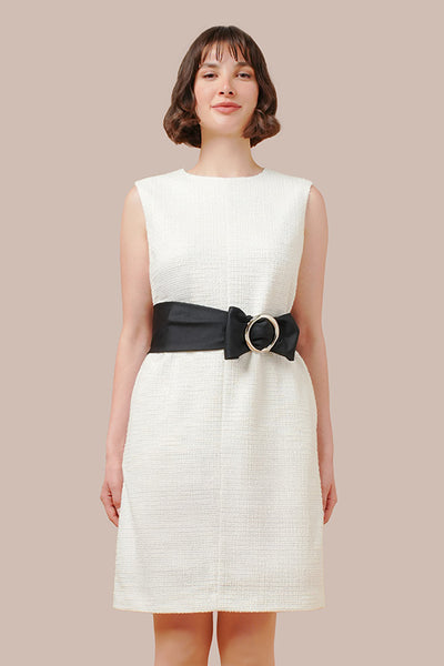 カッテイイ コットン混ツイード】台形サックワンピース– kay me