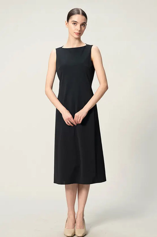 【クールテックジャージー】ミニマルワンピース‐ロング丈