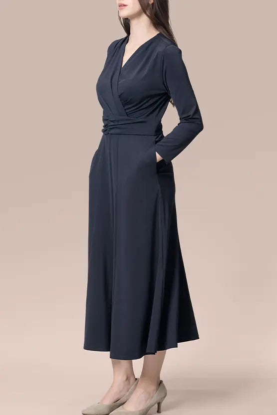 【ストレッチジャージー】ロングマリリンワンピース