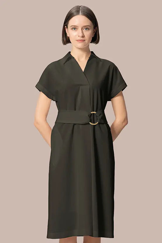 【クールテックジャージー】シャツワンピース