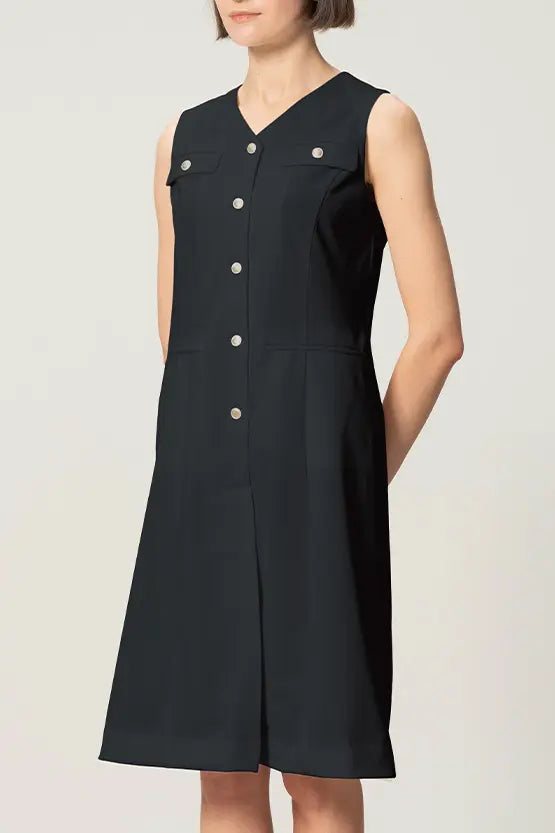 [Cool Tech Jersey] Front Button Dress