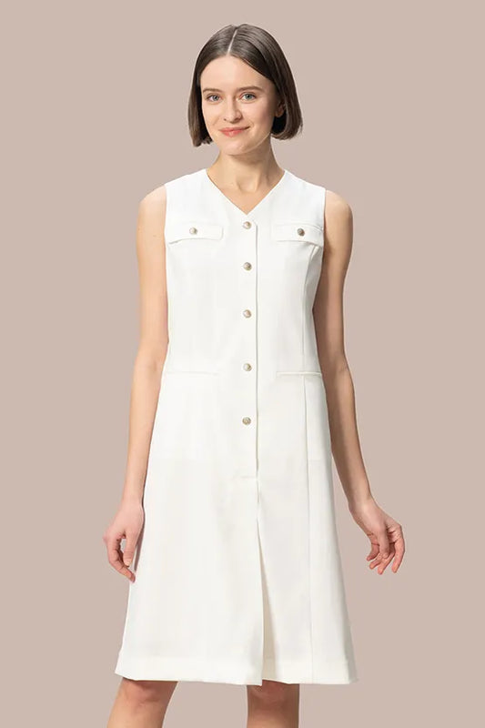 【クールテックジャージー】フロントボタンワンピース