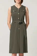 [Tech Jersey] Front Button Dress