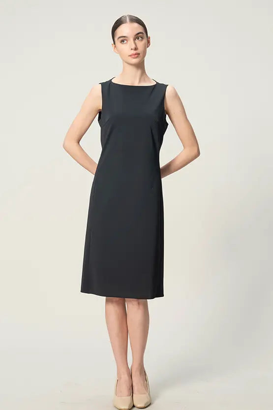 【クールテックジャージー】ミニマルワンピース‐ミディ丈