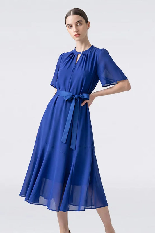 Stretch Chiffon Long Mermaid Dress