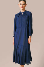 【ストレッチシフォン】ロングマーメイドワンピース