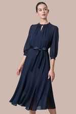 【ストレッチシフォン】ロングマーメイドワンピース