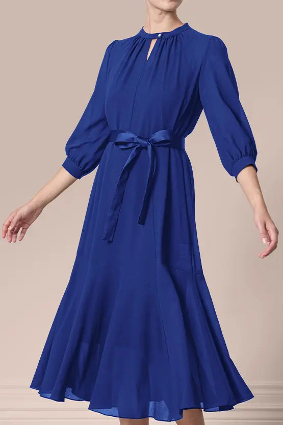 【ストレッチシフォン】ロングマーメイドワンピース