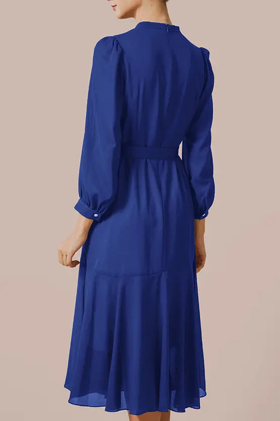 【ストレッチシフォン】ロングマーメイドワンピース