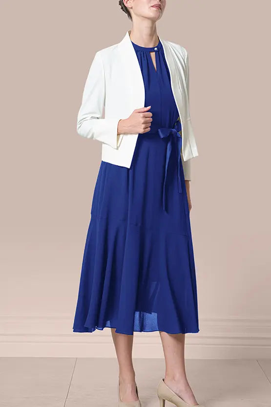 【ストレッチシフォン】ロングマーメイドワンピース