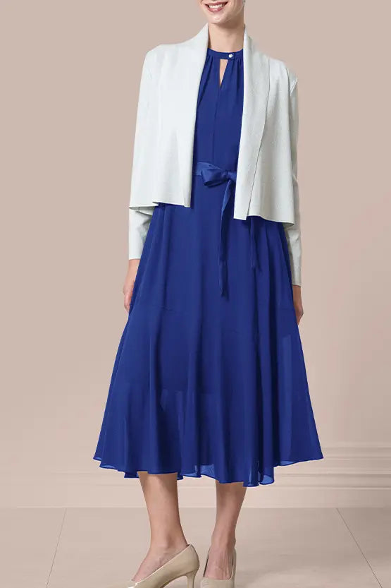 【ストレッチシフォン】ロングマーメイドワンピース