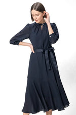 【ストレッチシフォン】ロングマーメイドワンピース