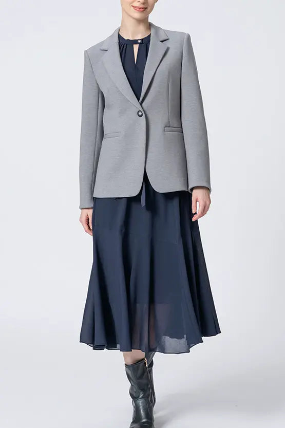 【ストレッチシフォン】ロングマーメイドワンピース