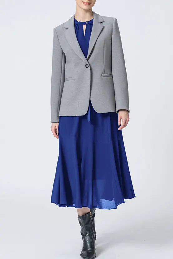 【ストレッチシフォン】ロングマーメイドワンピース