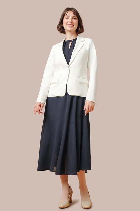 【ストレッチシフォン】ロングマーメイドワンピース
