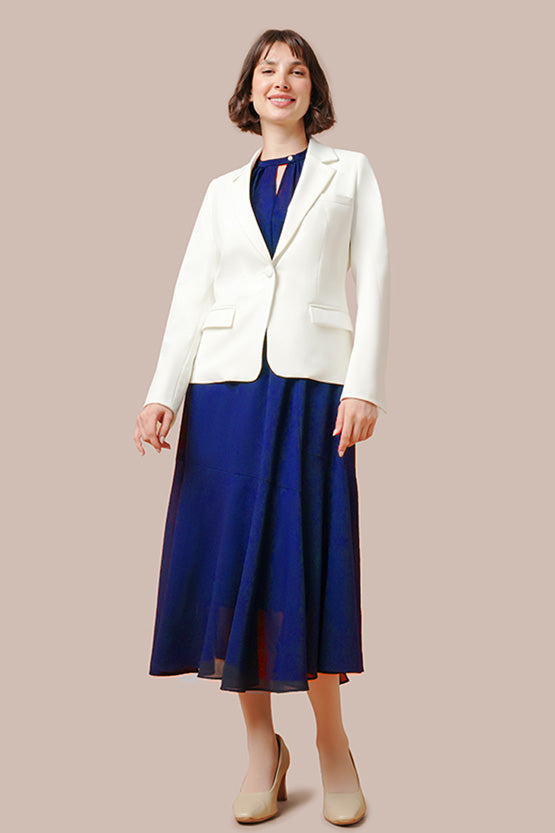 【ストレッチシフォン】ロングマーメイドワンピース