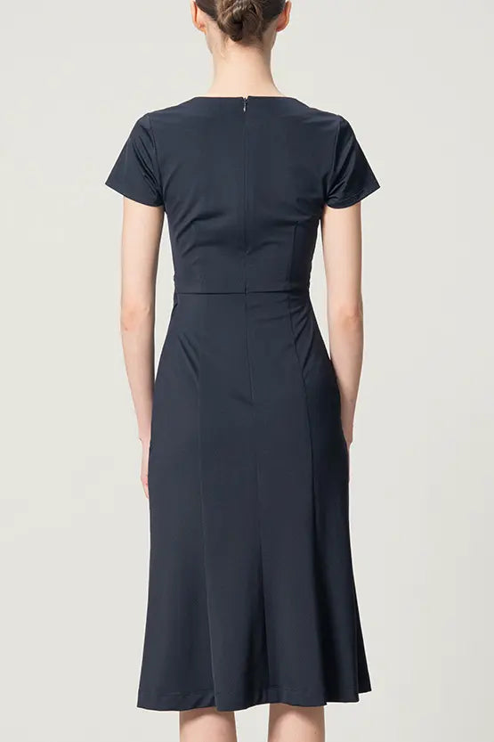 [Ice Jersey] Gathered Dress