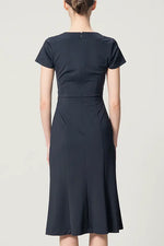 [Ice Jersey] Gathered Dress