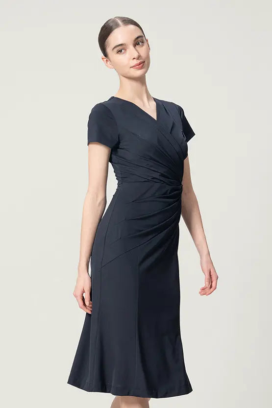 [Ice Jersey] Gathered Dress