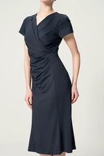 [Ice Jersey] Gathered Dress