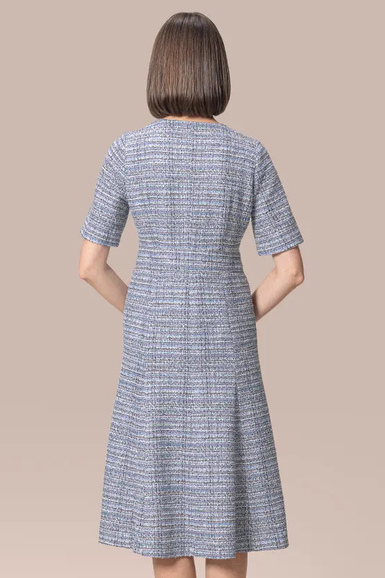 【ブークレーツイード】ジップアップワンピース