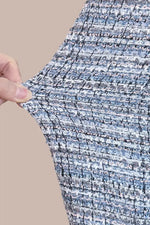 【ブークレーツイード】ジップアップワンピース