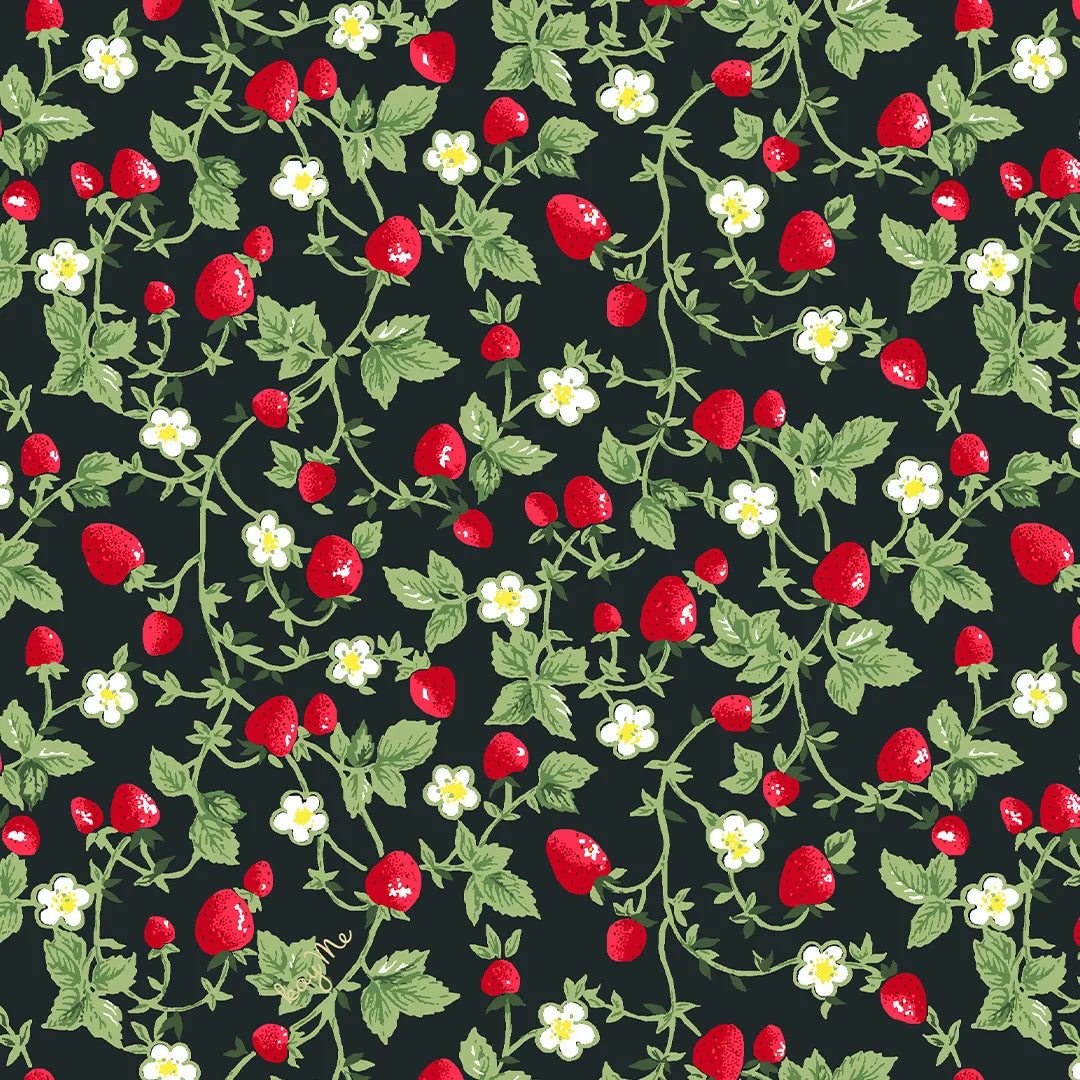 華やぐ友禅和紙いちご柄ワンピ