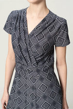 Oshima Tsumugi Design Stretch Jersey: Long Marilyn Dress