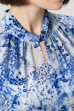 【ストレッチシフォン】ツイストネックミドル丈マーメイドワンピース