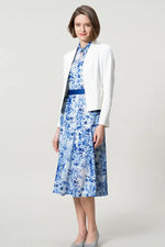 【ストレッチシフォン】ツイストネックミドル丈マーメイドワンピース