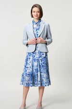 【ストレッチシフォン】ツイストネックミドル丈マーメイドワンピース