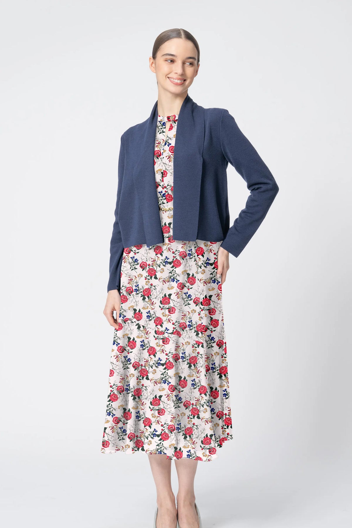 【ストレッチシフォン】ロングマーメイドワンピース