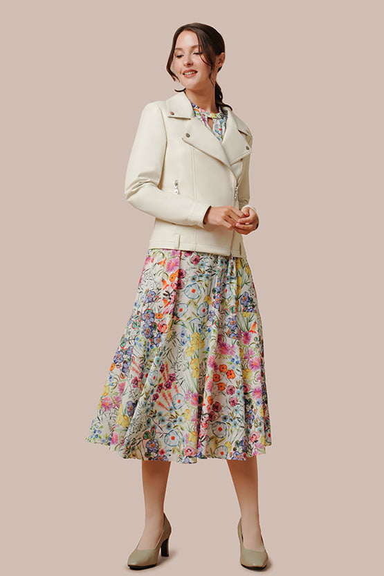 【ストレッチシフォン】キューガーデン　ロングマーメイドワンピース