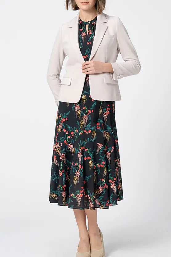 【ストレッチシフォン】ロングマーメイドワンピース