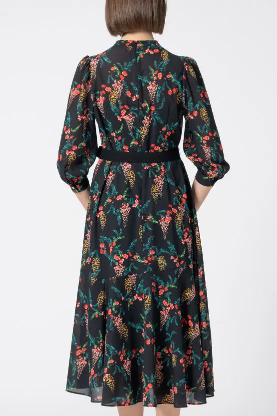【ストレッチシフォン】ロングマーメイドワンピース