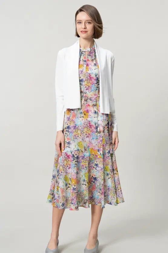 【ストレッチシフォン】ロングマーメイドワンピース