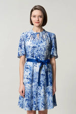 【ストレッチシフォン】膝丈マーメイドワンピース