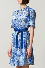 【ストレッチシフォン】膝丈マーメイドワンピース