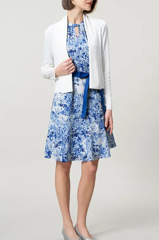 【ストレッチシフォン】膝丈マーメイドワンピース