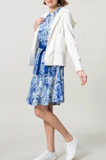 【ストレッチシフォン】膝丈マーメイドワンピース