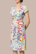 【ストレッチジャージー】ひざ丈ツイストワンピース