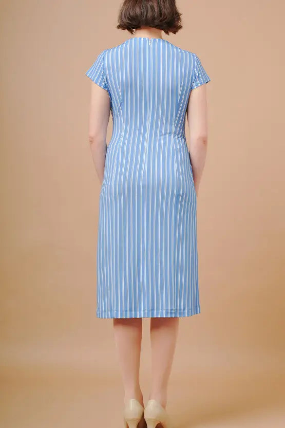 Stretch Jersey Stripe Twist Dress