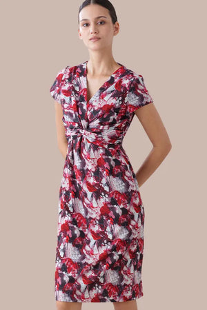 kayMe 七分袖ワンピース ひざ丈　11L ストレッチジャージー】Passion ツイストワンピース（ひざ丈）– kay me