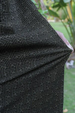 【大島紬意匠 ストレッチジョーゼット】シャツワンピース