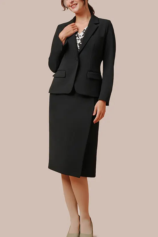 Stretch Jersey × Smart Stretch - Shadow Flower × Black Asymmetrical Dress