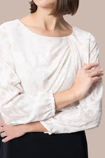 Cut Jacquard x Space Material: Decollete Tuck Dress