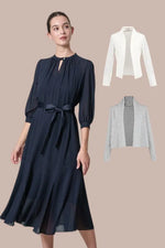 [Stretch Chiffon] Long Mermaid Dress for Work and Dinner Outfits