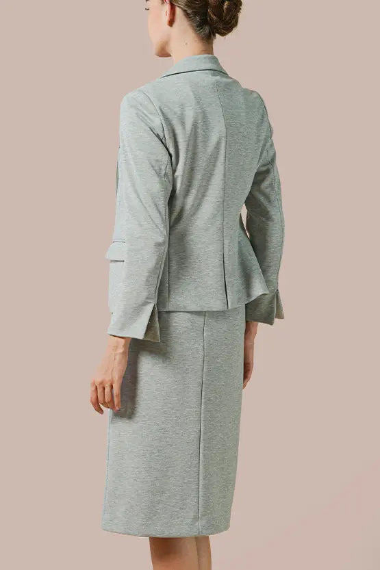 【ダブルジャージー】杢グレー　セットアップスーツ