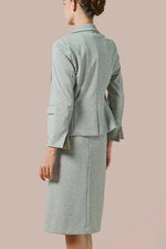 【ダブルジャージー】杢グレー　セットアップスーツ